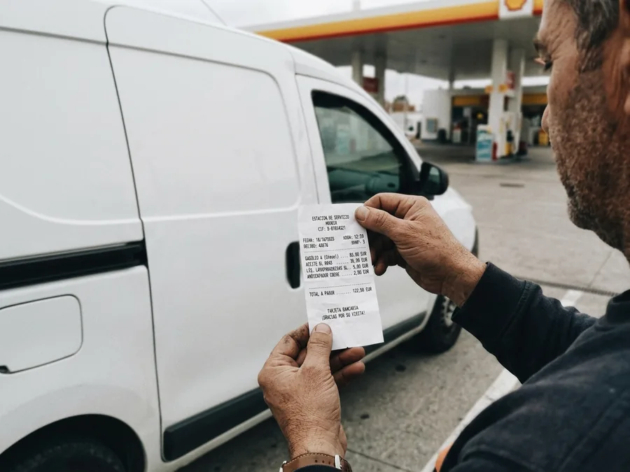 Capturing a receipt from a phone